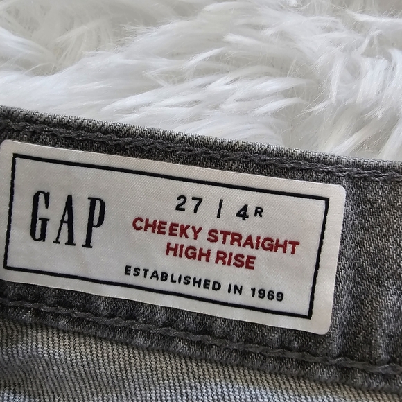 Deadstock Gap Denim Dark Gray Cheeky Straight Raw Hem Jeans 27 Regular. - Picture 9 of 16